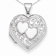 Sterling Silver Heart Picture Locket