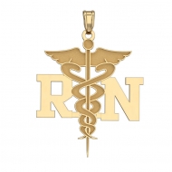 14K GOLD R N  PENDANT