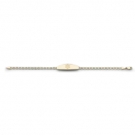 14K GOLD ANCHOR LINK MEDICAL ID BRACELET