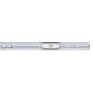 14K WHITE GOLD ANCHOR LINK MEDICAL ID BRACELET