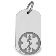 STAINLESS STEEL DOG TAG MEDICAL IDENTIFICATION PENDANT