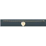 14K YELLOW GOLD HEART MEDICAL ID BRACELET