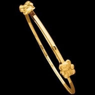 14K Yellow Gold Child s Teddy Bracelet