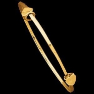 14K Yellow Gold Child s Expandable heart bracelet