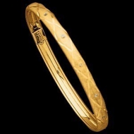 14K Yellow Gold Child s Flexible Bangle Bracelet