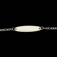 14K Yellow Gold I D Figaro Bracelet