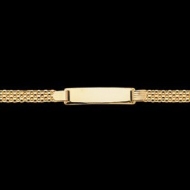 14K Yellow Gold 6  Rectangle I D Bismark Bracelet