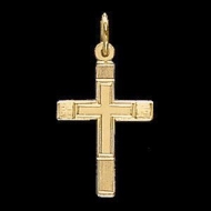 14K Yellow Gold Child s Cross Pendant