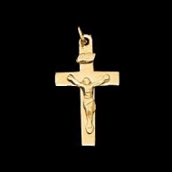 14K Yellow Gold Children s Crucifix Pendant