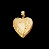 14K Yellow Gold Children s Heart Locket
