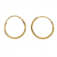 14K Yellow Gold Children s Endless Hoop Earring