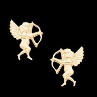14K Yellow Gold Children s Cupid Earring
