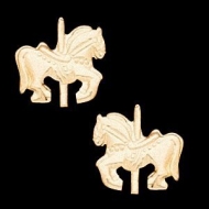 14K Yellow Gold Children s  Carousel Earring