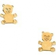 14K Yellow Gold Children s Teddy Bear Earring