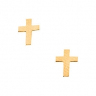 14K Yellow Gold Children s Cross Earring