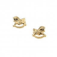 14K Yellow Gold Children s Rocking Horse Earring