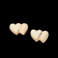 14K Yellow Gold Children s Earring W Hearts