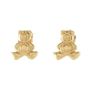 14K Yellow Gold Children s Teddy Bear Earring