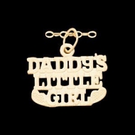 14K Yellow Gold Children s  DADDY S LITTLE GIRL Pendant