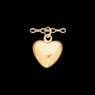 14K Yellow Gold Children s Puffed Heart Pendant