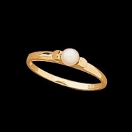 14K Yellow Gold Children s Ring W Cultured Pearl