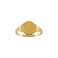 14K Yellow Gold Children s Signet Filigree Ring