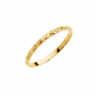 14K Yellow Gold Children s ETCHED Ring