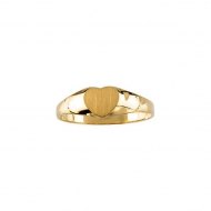 14K Yellow Gold Children s Heart Signet Ring