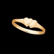 14K Yellow Gold Children s Double Heart Ring