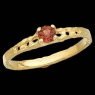 14K Yellow Gold Children s Genuine BirthStone Ring