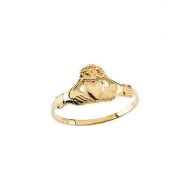 14K Yellow Gold Claddagh Ring