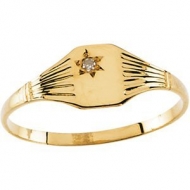 14K  Yellow Gold Children s Signet Ring
