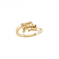 14K Yellow Gold Children  Jesus Ring