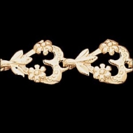14K Yellow Gold Teen Heart Bracelet