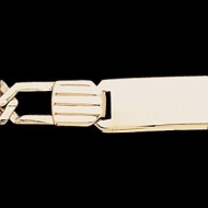 14K Yellow Gold Teen I D  Bracelet