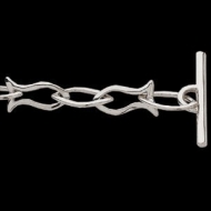 Sterling Silver Teen Ichtus Toggle Bracelet