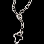 Sterling Silver Teen Necklace W Outline Cross Pendant