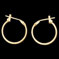 14K Yellow Gold Teen Hoop Earring