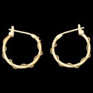 14K Yellow Gold Teen Braided Hoop Earring