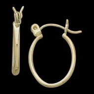 14K Yellow Gold Teen Hoop Earring