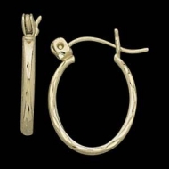 14K Yellow Gold Teen Hoop Earring