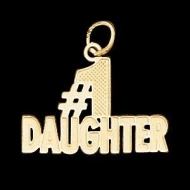 14K Yellow Gold Teen   1 Daughter  Pendant