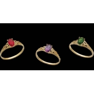 14K Yellow Gold Teen Imitation   BIRTHSTONE   Rings