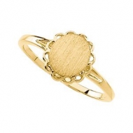 14K Gold Women s Oval Signet Ring