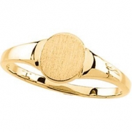 14K Gold Ladies Signet Ring