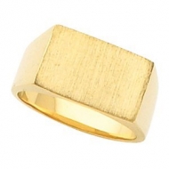 14K Gold Ladies Rectangle Signet Ring