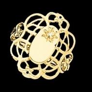 14K Gold Ladies Signet Mounting Ring