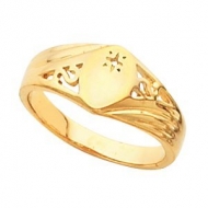 14K Gold Ladies Marquise Signet Mounting Ring