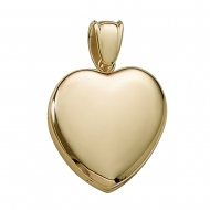 Solid 14k Premium Weight Yellow Gold Heart Picture Locket