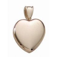 Solid 14k Premium Weight Yellow Gold Heart Picture Locket